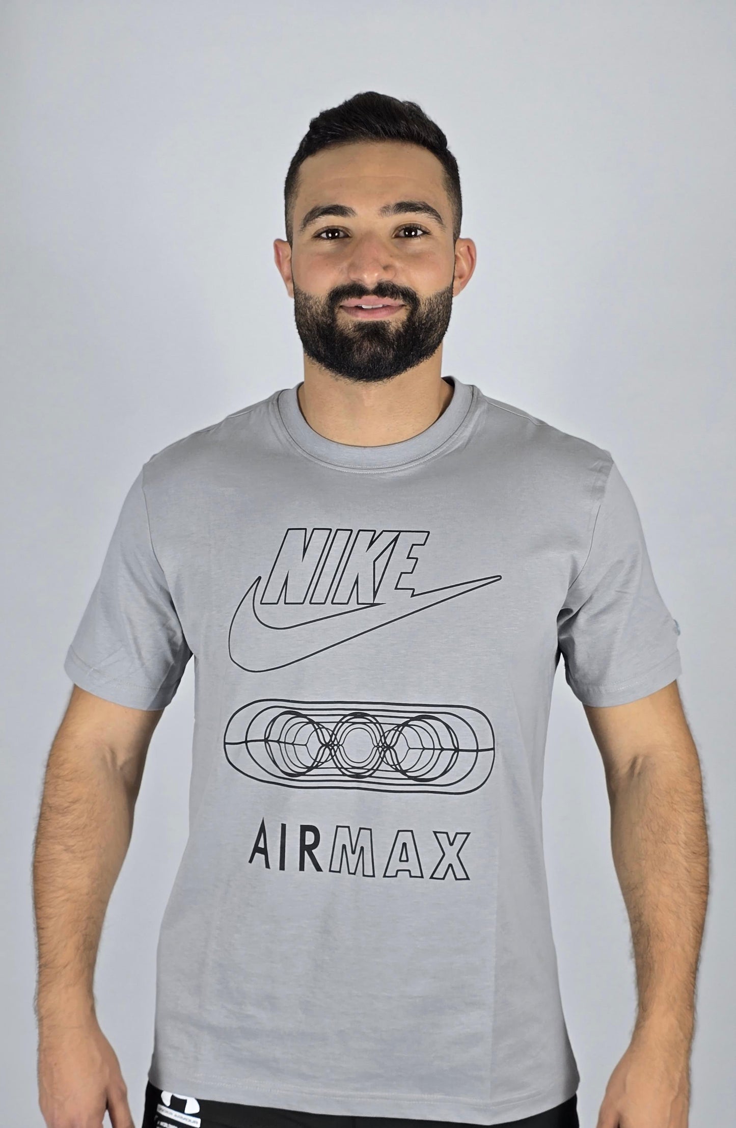 Nike Men's Air Max Gray Graphic T-Shirt | Classic Logo Tee