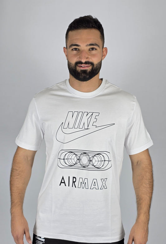 Nike Men's Air Max White Graphic T-Shirt | Classic Logo Tee