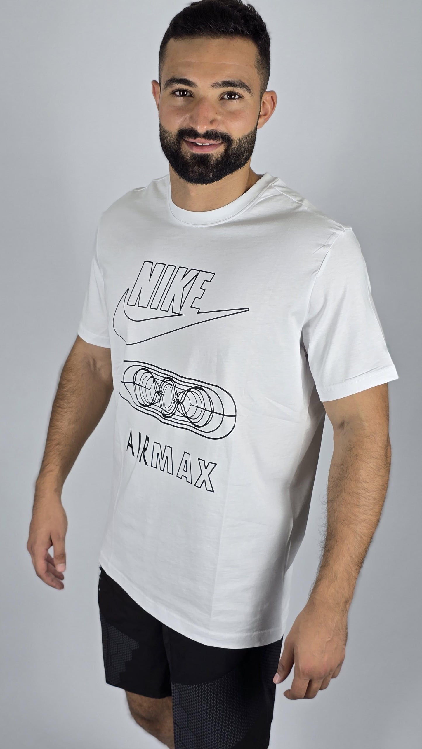 Nike Men's Air Max White Graphic T-Shirt | Classic Logo Tee