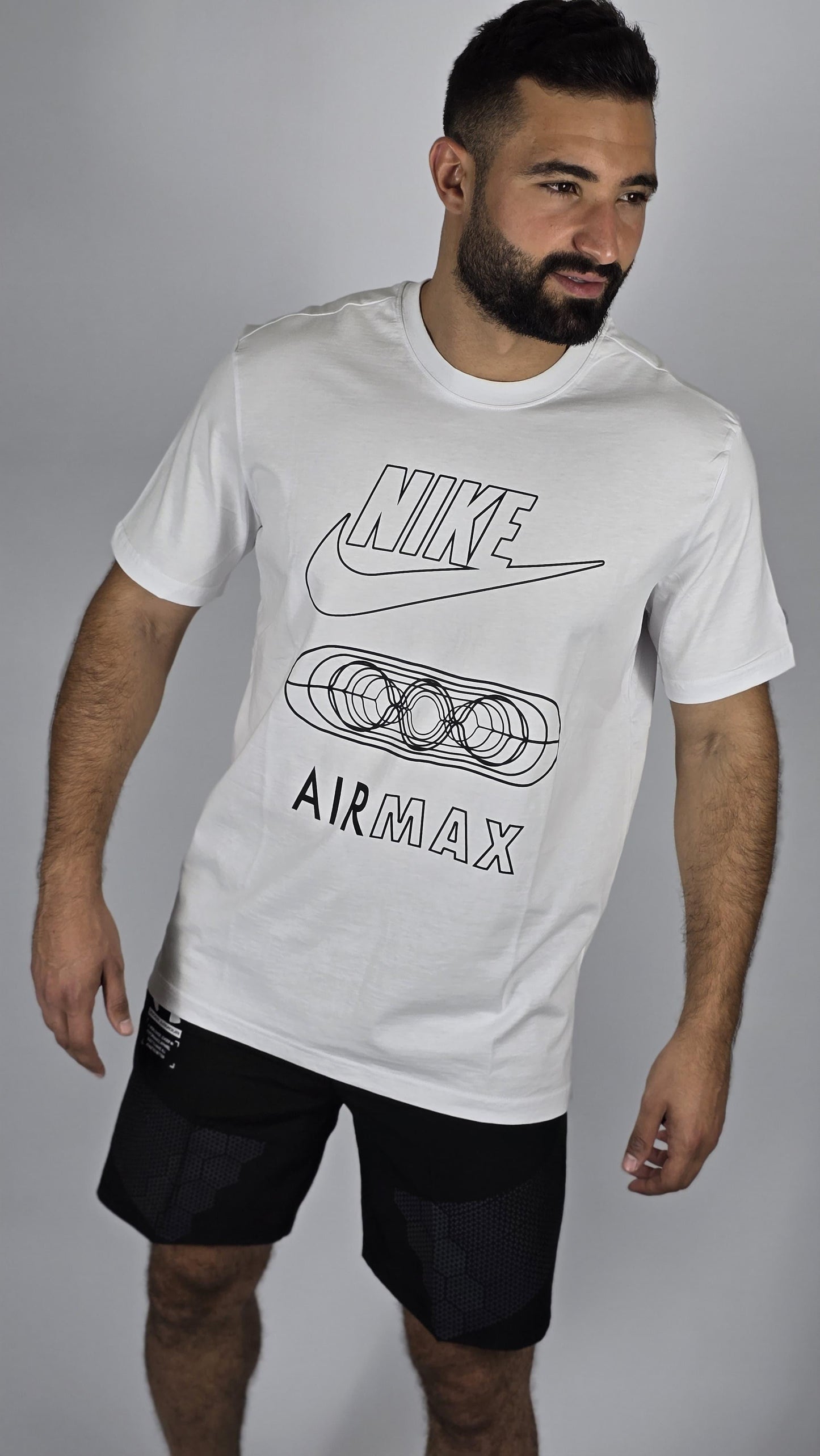 Nike Men's Air Max White Graphic T-Shirt | Classic Logo Tee