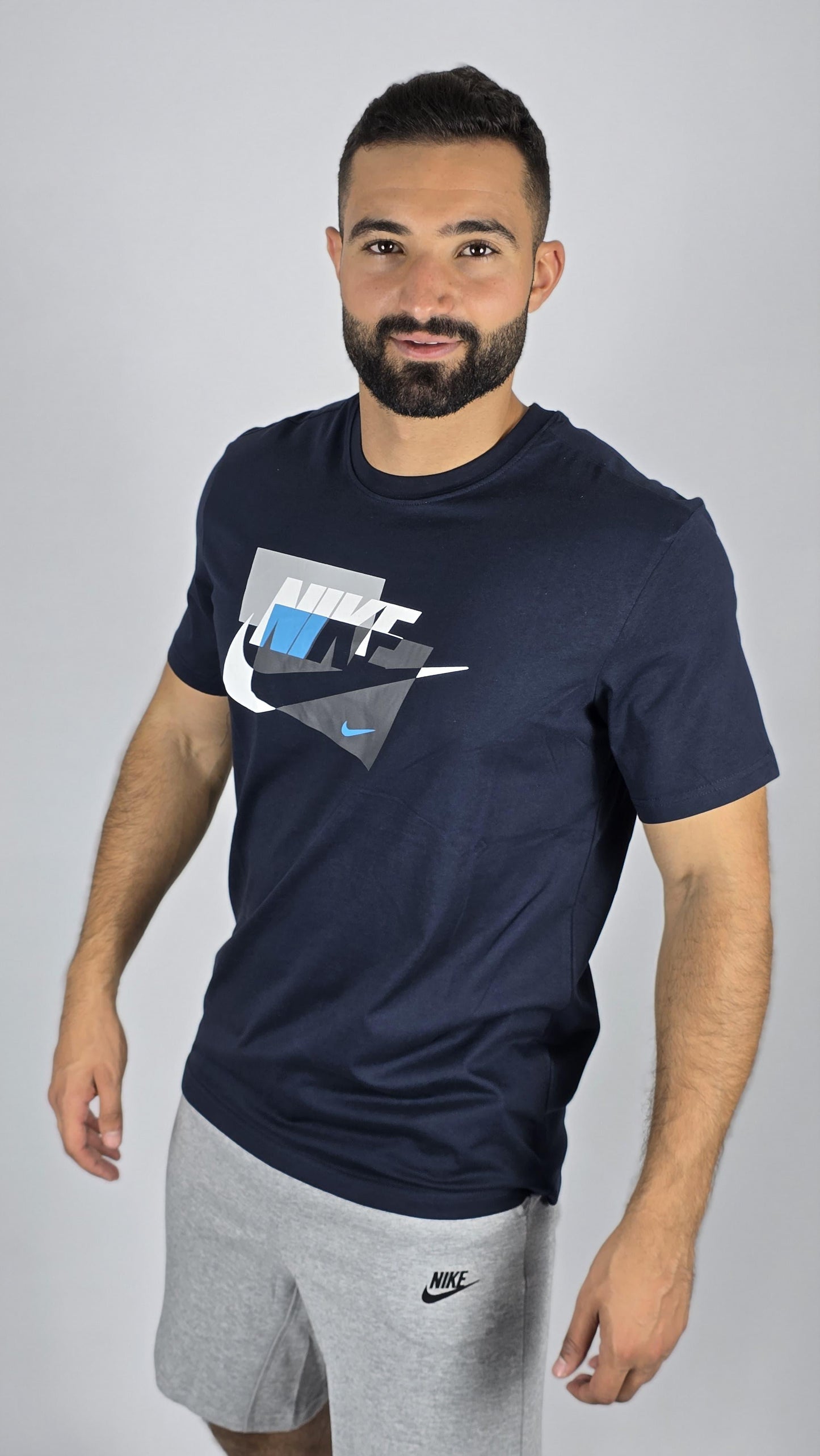 Nike Men's Sportswear Graphic T-Shirt | Geometric Logo Tee