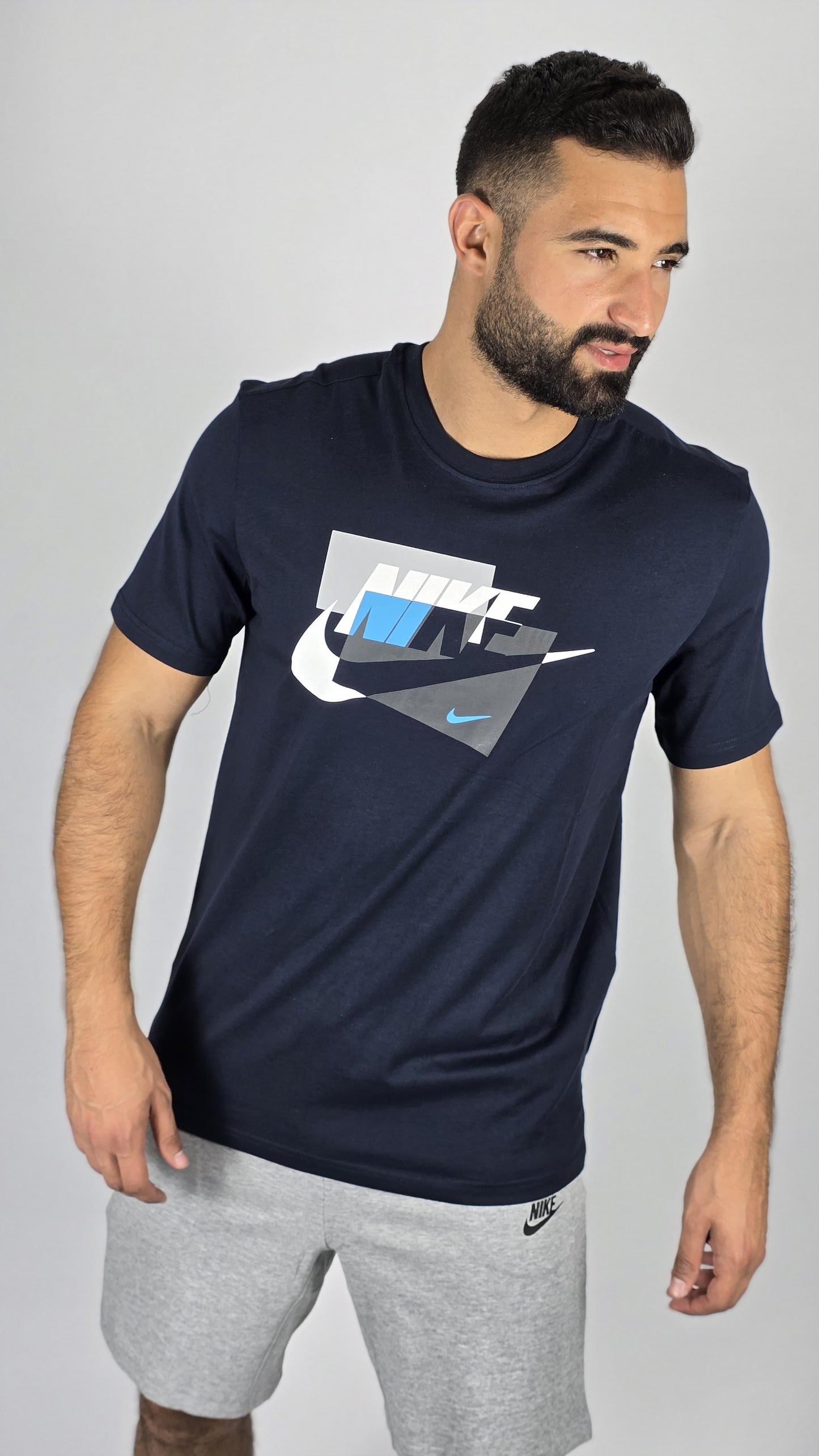 Nike Men's Sportswear Graphic T-Shirt | Geometric Logo Tee