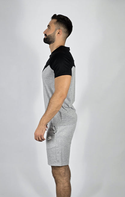 Nike Men's Performance Chevron Set | Two-Tone T-Shirt & Fleece Shorts