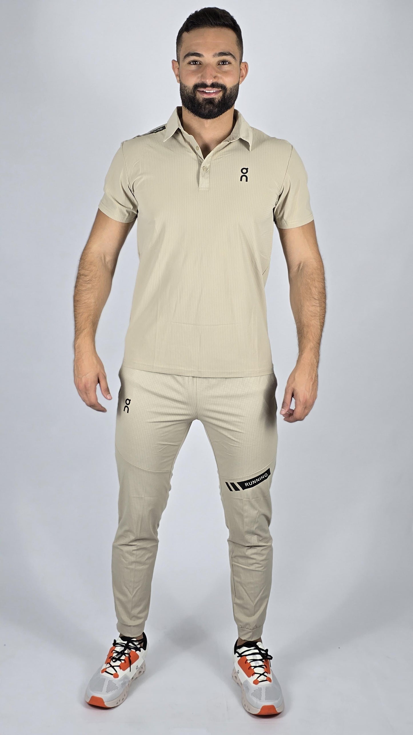 On Cloud men's Performance Polo & Training Pants Set | Technical Athleticwear