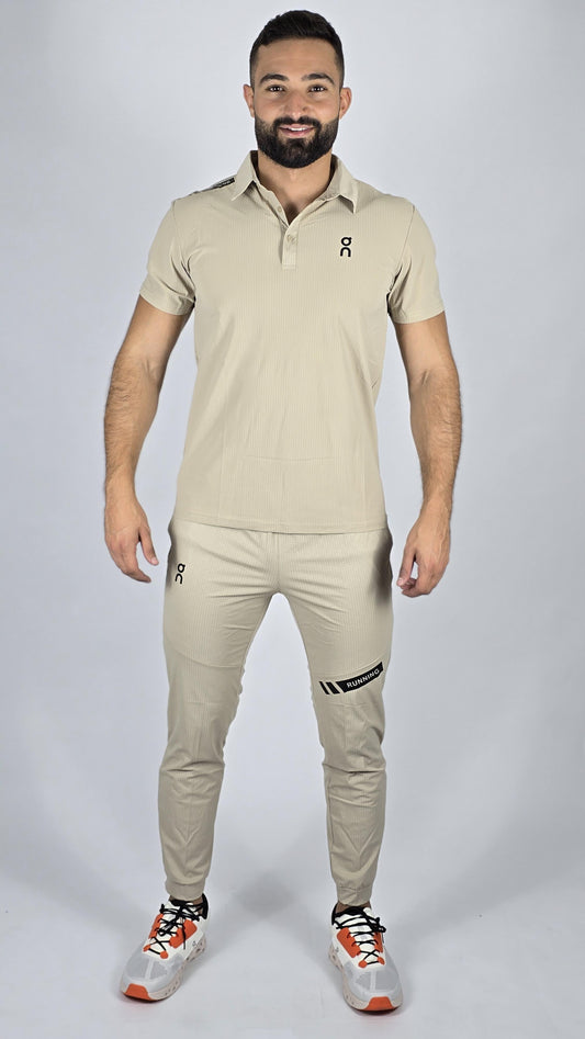 On Cloud men's Performance Polo & Training Pants Set | Technical Athleticwear