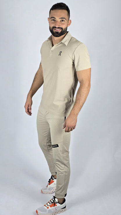 On Cloud men's Performance Polo & Training Pants Set | Technical Athleticwear