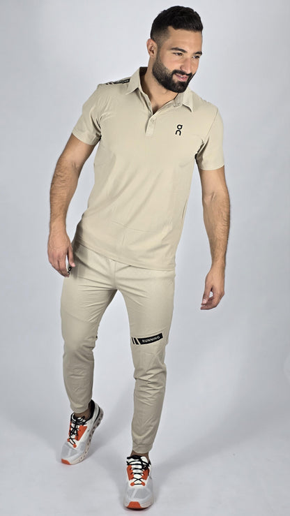 On Cloud men's Performance Polo & Training Pants Set | Technical Athleticwear
