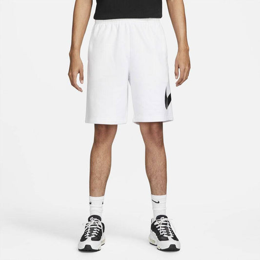 Nike Sportswear Club Swoosh Shorts – White/Black