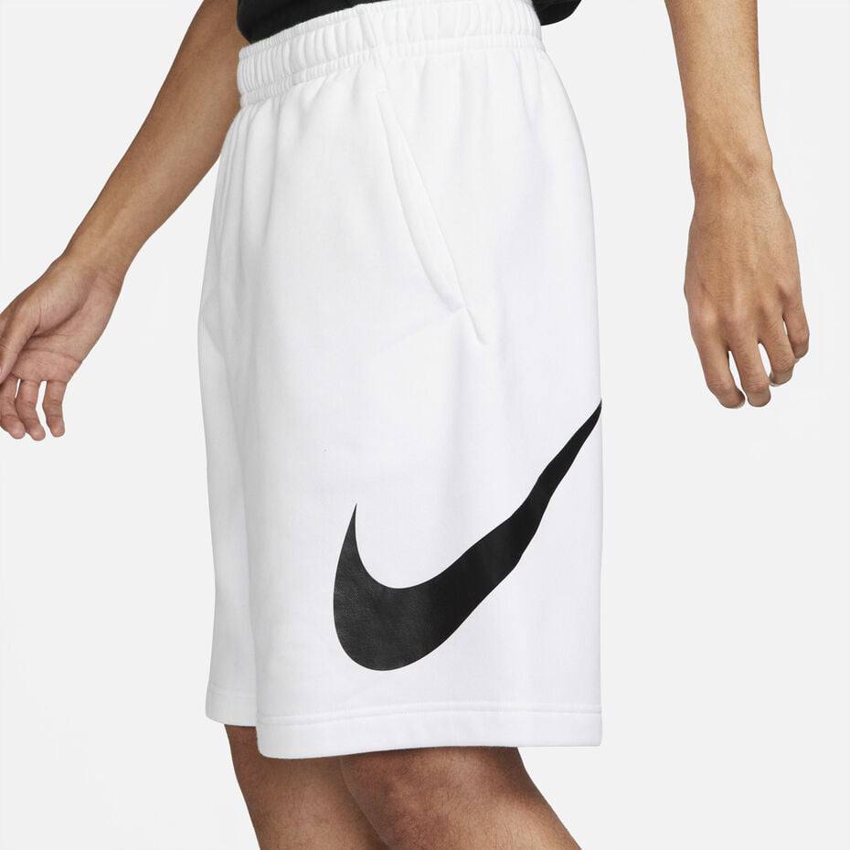 Nike Sportswear Club Swoosh Shorts – White/Black