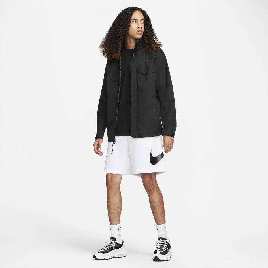 Nike Sportswear Club Swoosh Shorts – White/Black