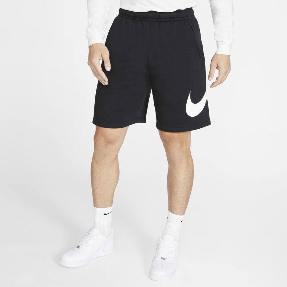 Nike Sportswear Club Swoosh Shorts – Black/White