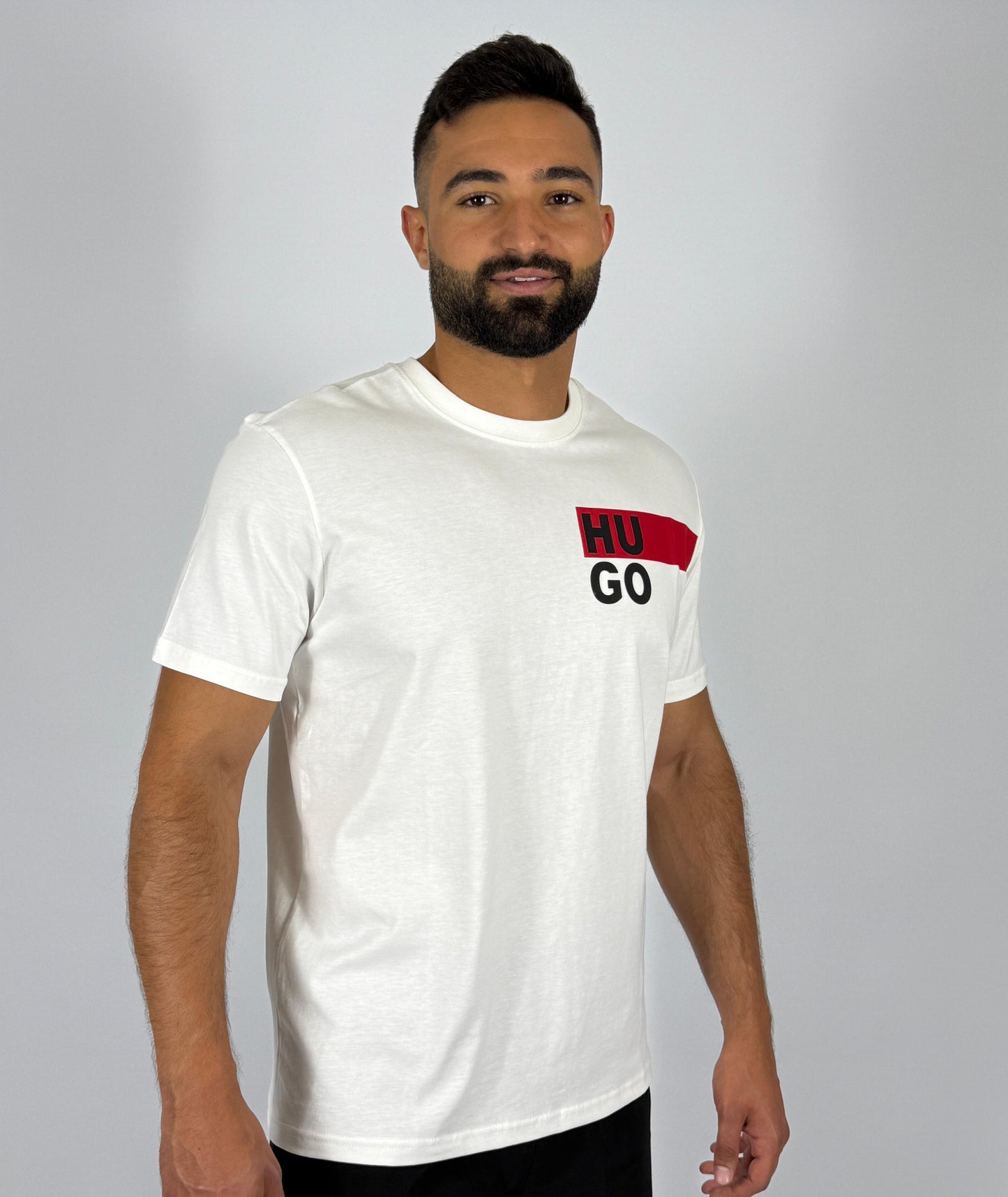 HUGO Men's White Logo T-Shirt