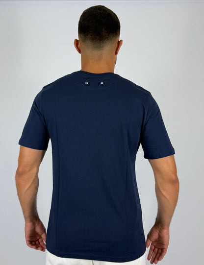 Navy Blue VILEBREQUIN T-Shirt with Floral Print