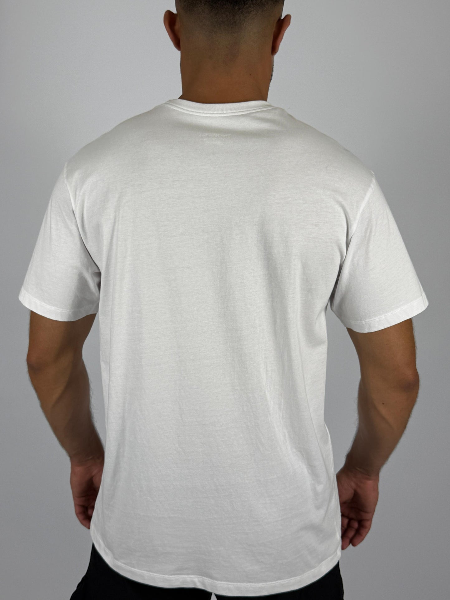 Men's White Nike Graphic Swoosh Tee