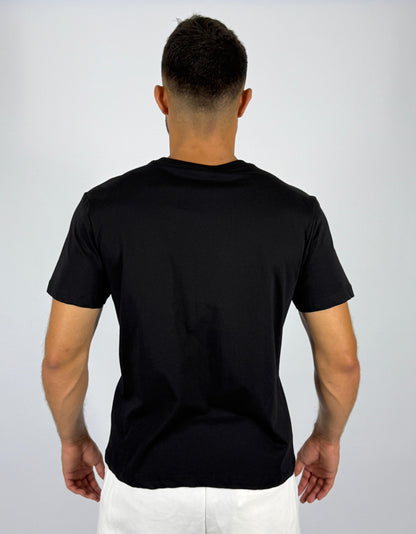 Men's Nike Essential Small Logo T-Shirt - Black with Pink Swoosh Tee