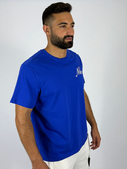 Men's Nike Sportswear Retro Script Logo T-Shirt - Royal Blue Heritage Tee
