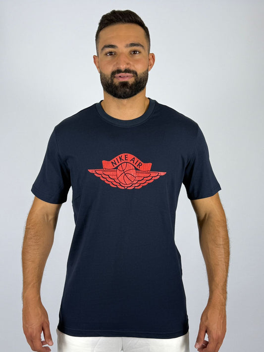 Men's Nike Air Jordan Wings Logo T-Shirt - Classic Black Basketball Heritage Tee