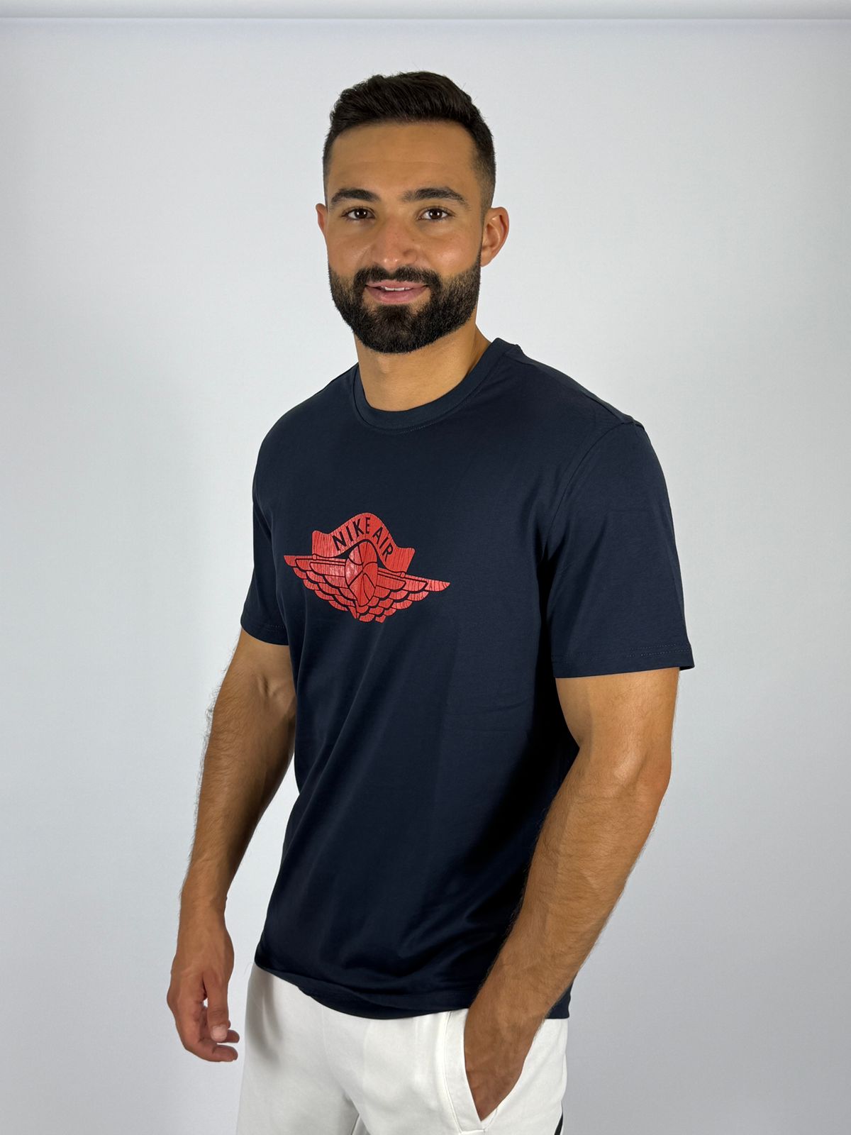 Men's Nike Air Jordan Wings Logo T-Shirt - Classic Black Basketball Heritage Tee