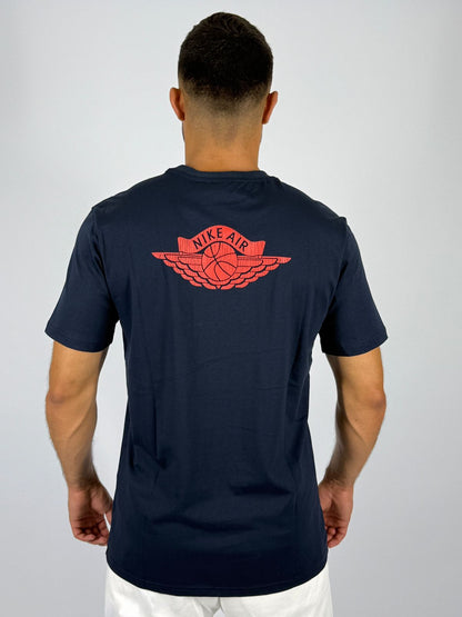 Men's Nike Air Jordan Wings Logo T-Shirt - Classic Black Basketball Heritage Tee