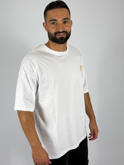 Men's Nike "Just Do It." Claw Mark Graphic T-Shirt - White Oversized Action Tee