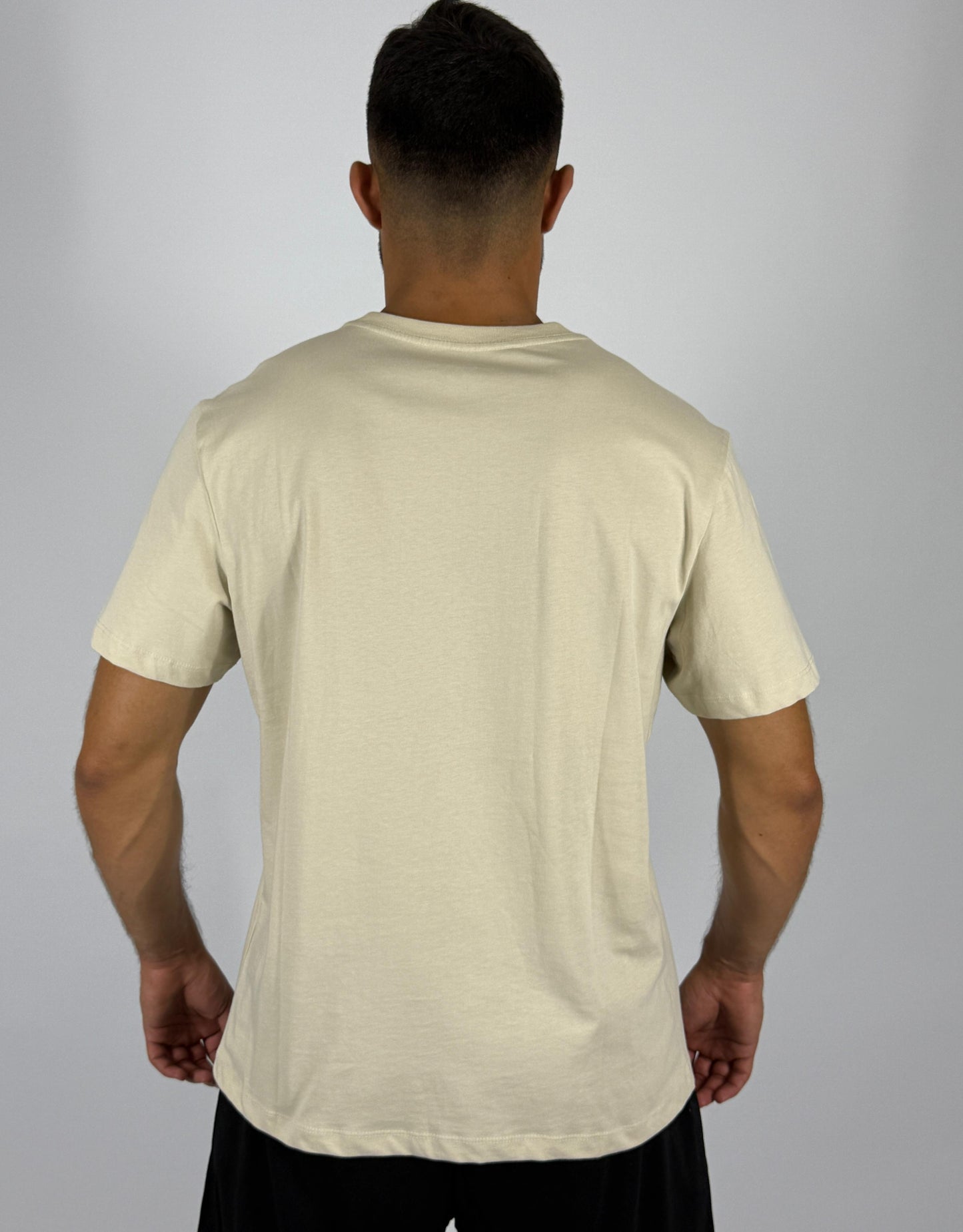 Men's Nike Sportswear Retro Script Logo T-Shirt - Cream with Green Accent Heritage Tee