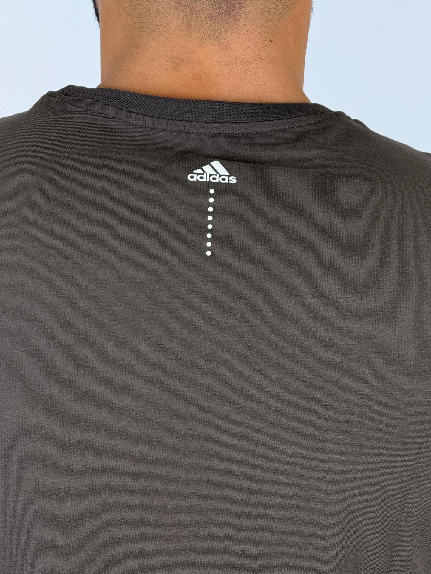 Men's Adidas Badge of Sport Logo T-Shirt - Dark Olive Green Essential Tee