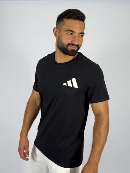 Men's Adidas Badge of Sport Logo T-Shirt - Classic Black Essential Tee