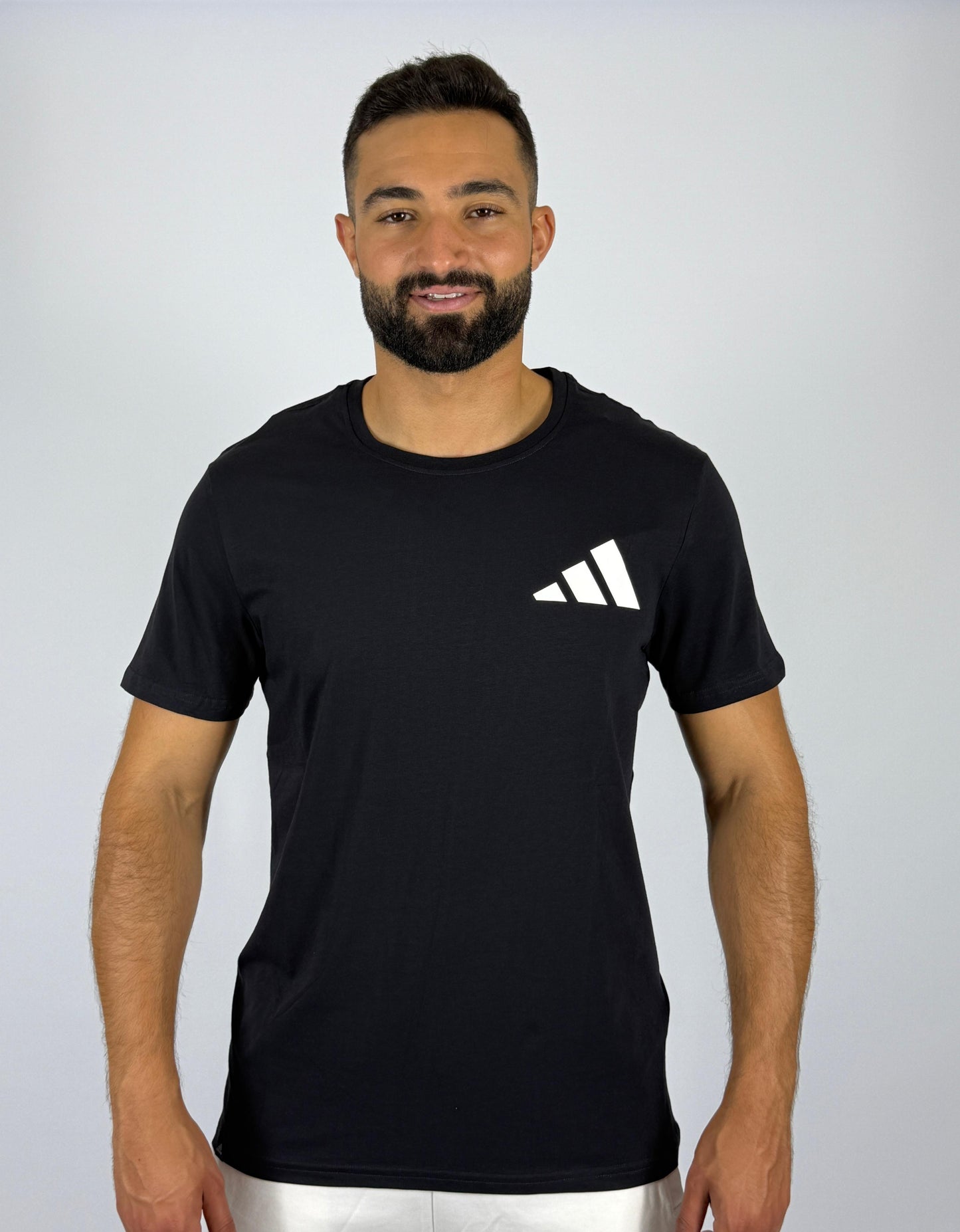 Men's Adidas Badge of Sport Logo T-Shirt - Classic Black Essential Tee