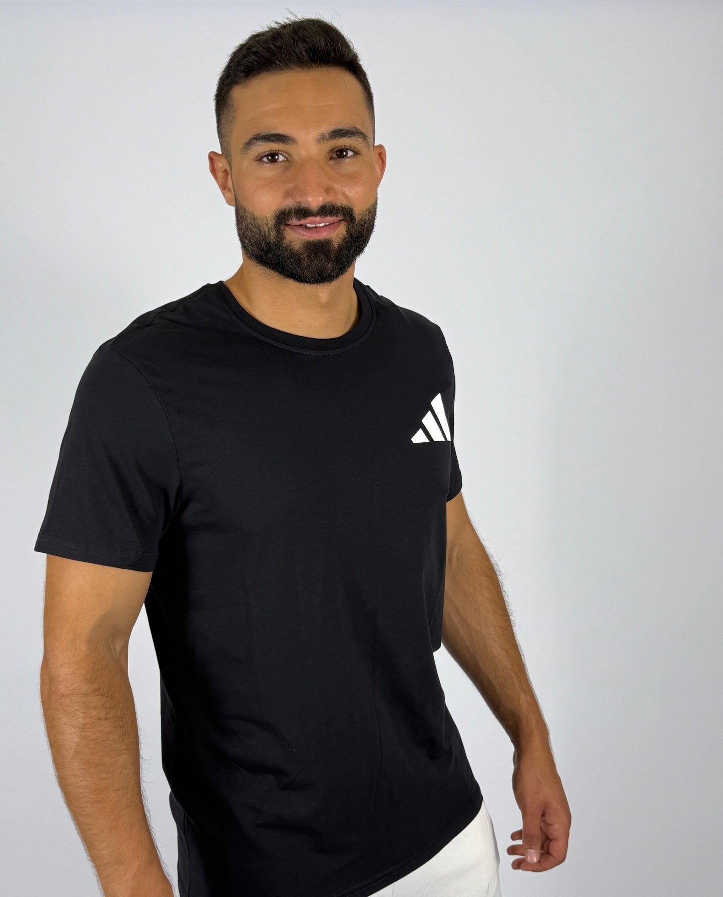 Men's Adidas Badge of Sport Logo T-Shirt - Classic Black Essential Tee