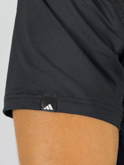 Men's Adidas Core Performance T-Shirt - Black with Grey Logo Training Tee