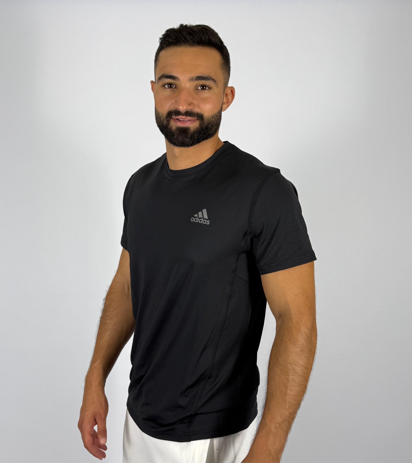 Men's Adidas Core Performance T-Shirt - Black with Grey Logo Training Tee