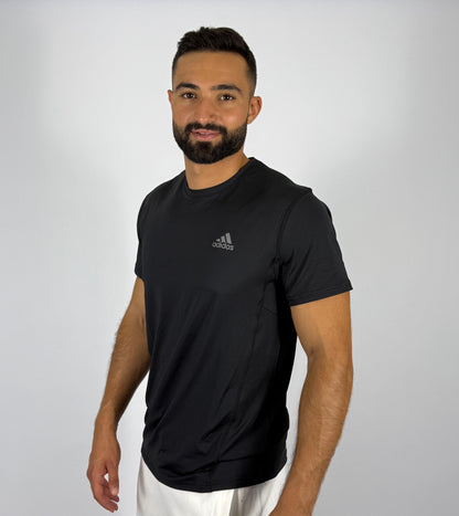 Men's Adidas Core Performance T-Shirt - Black with Grey Logo Training Tee