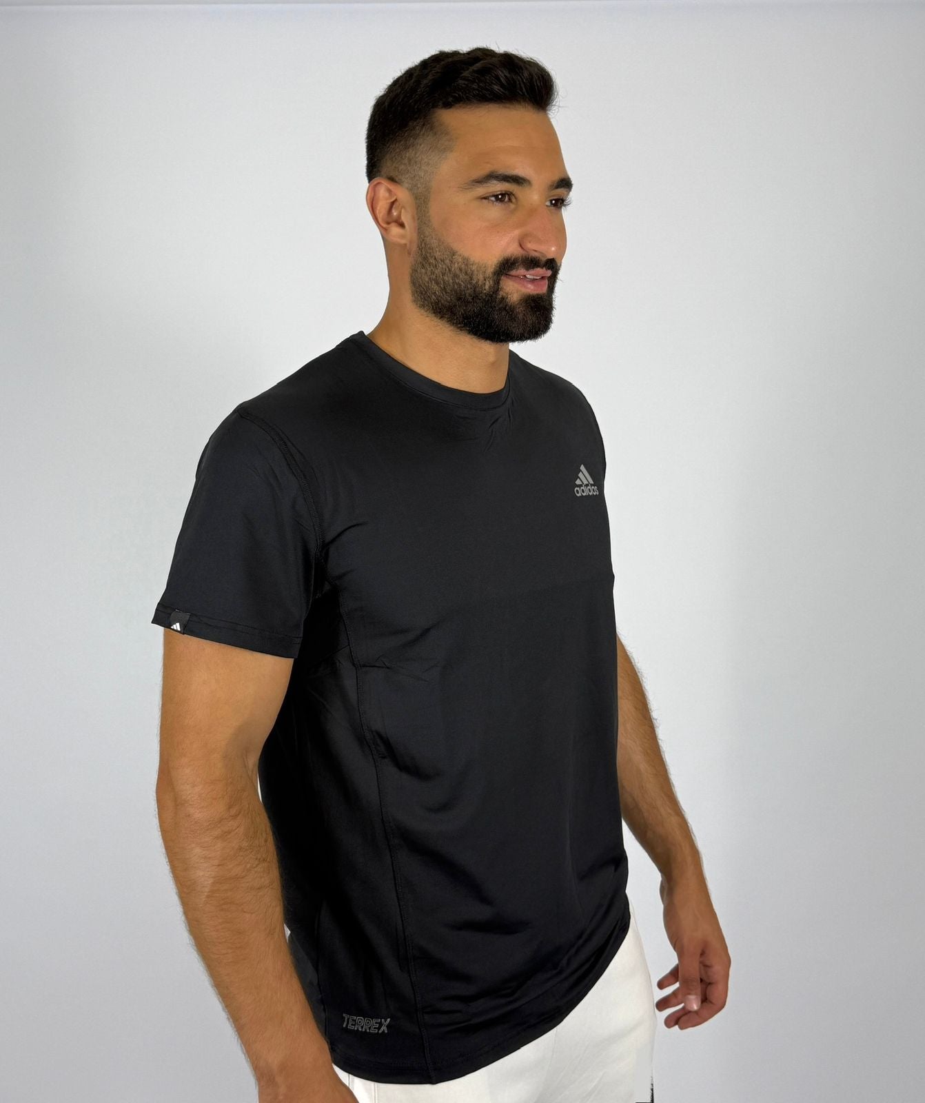 Men's Adidas Core Performance T-Shirt - Black with Grey Logo Training Tee