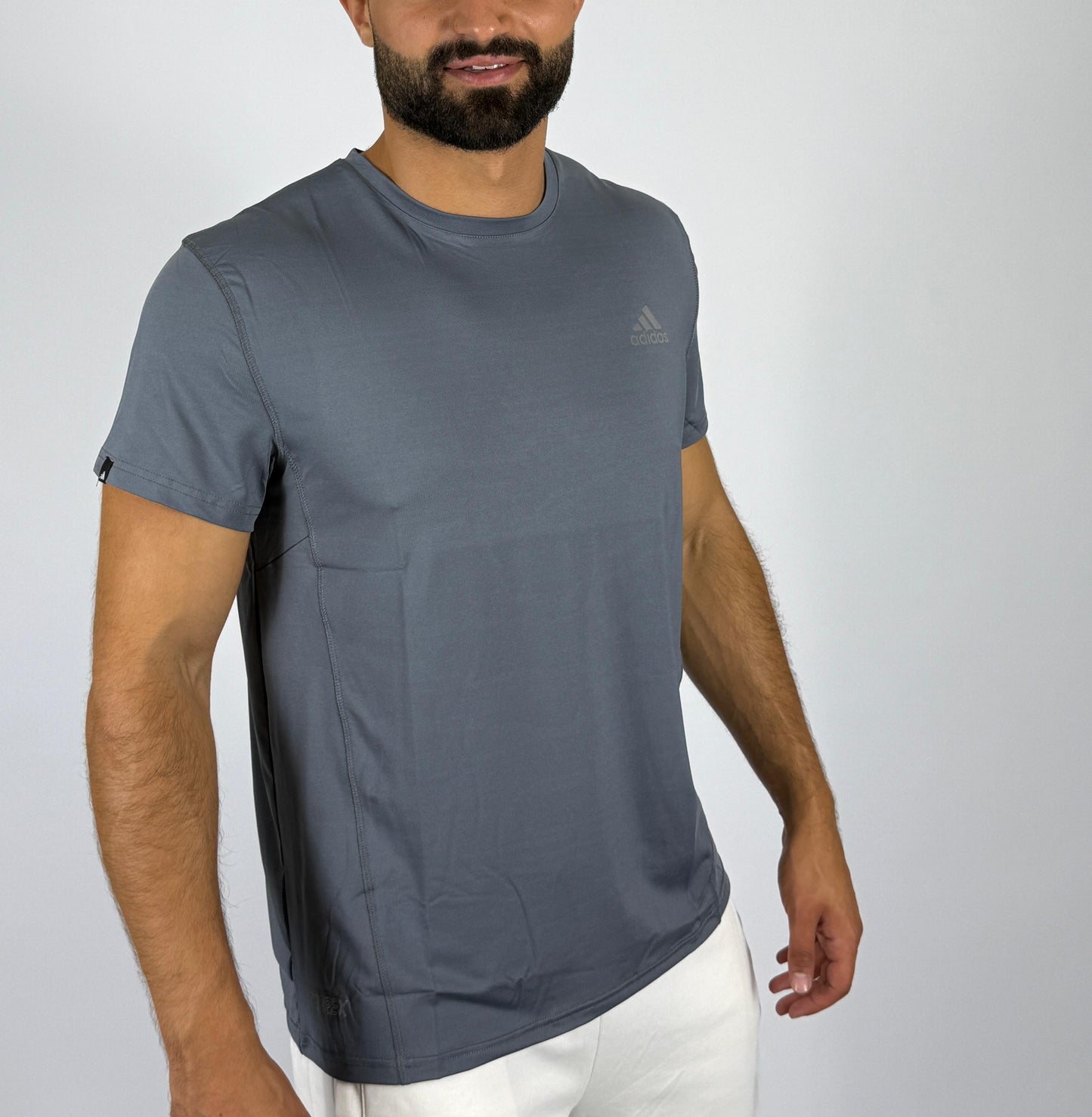 Men's Adidas Core Performance T-Shirt - Dark Grey with Grey Logo Training Tee