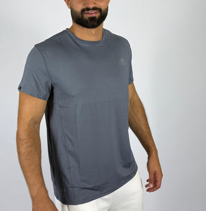 Men's Adidas Core Performance T-Shirt - Dark Grey with Grey Logo Training Tee