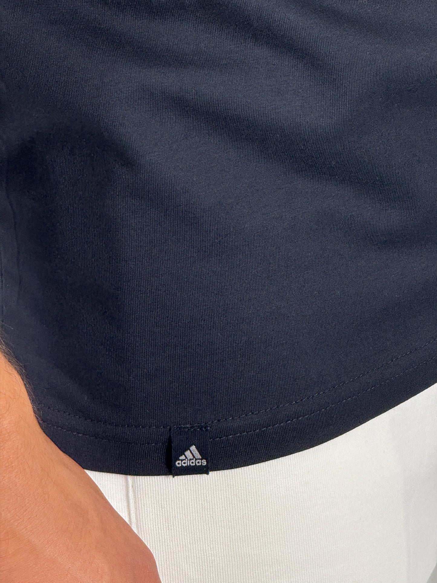 Men's Adidas Outline Badge of Sport Logo T-Shirt - Black Subtle Graphic Tee