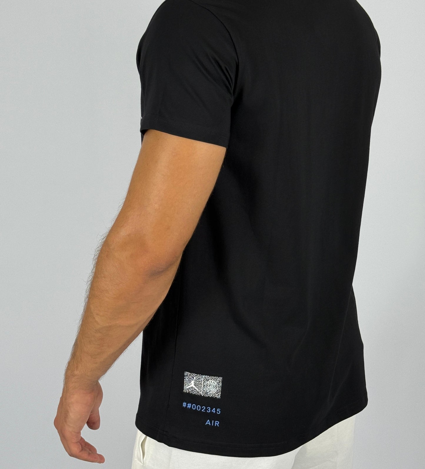 Men's Jordan x PSG Vertical "Paris" Logo T-Shirt - Black Football & Basketball Crossover Tee