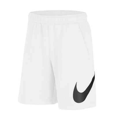 Nike Sportswear Club Swoosh Shorts – White/Black